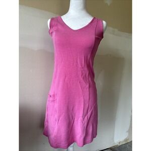 Horny Toad Womens Dress Pink V Neck Short Sleeve Size  Xs Summer Beachy